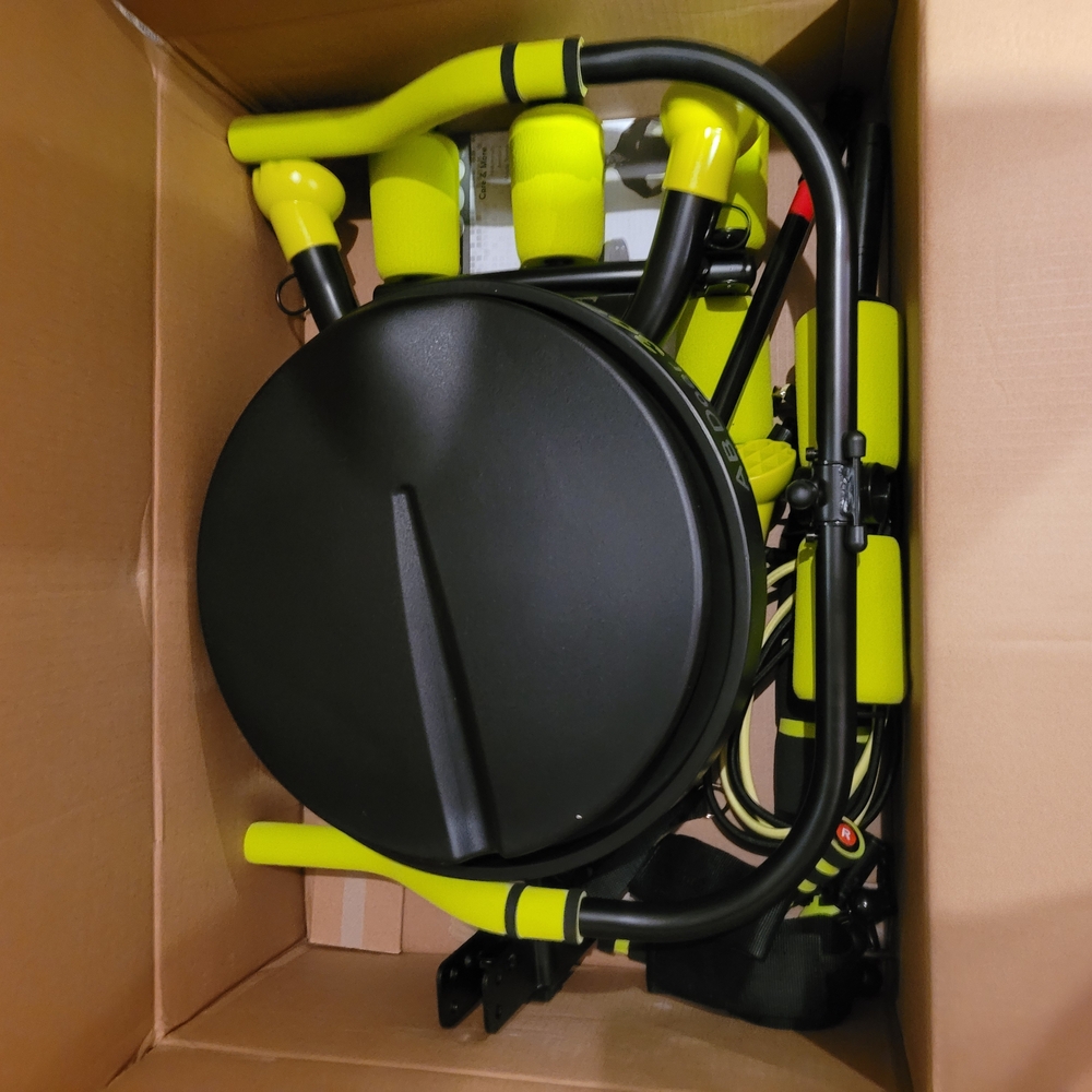 AB Doer Black and Yellow Folding Chair With All Accessories